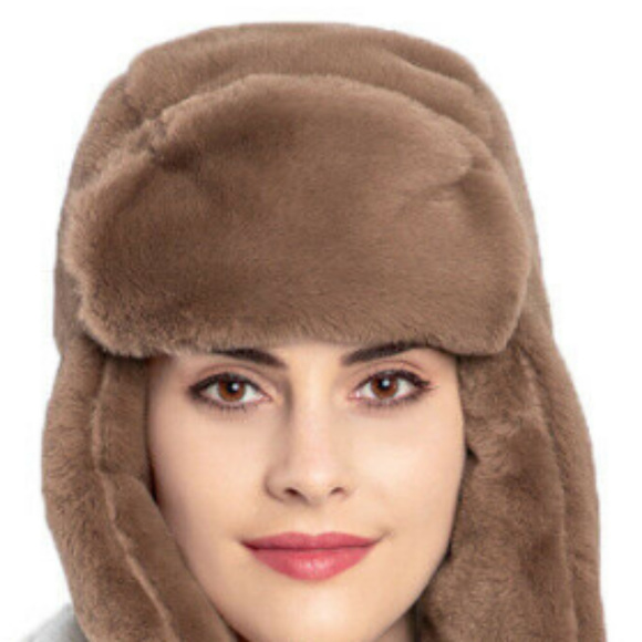 Accessories - Brown Russian Cossak Cuddly Faux Fur Winter Hat